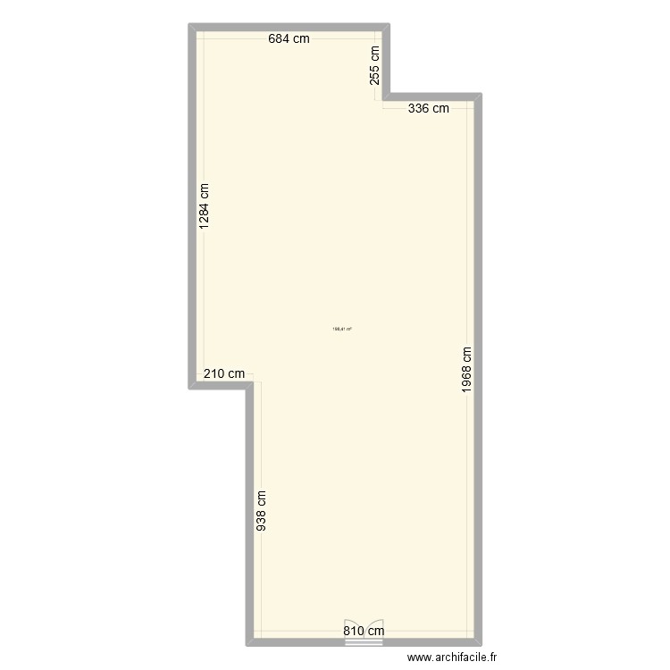 Plan de Salle. Plan de 1 pièce et 198 m2