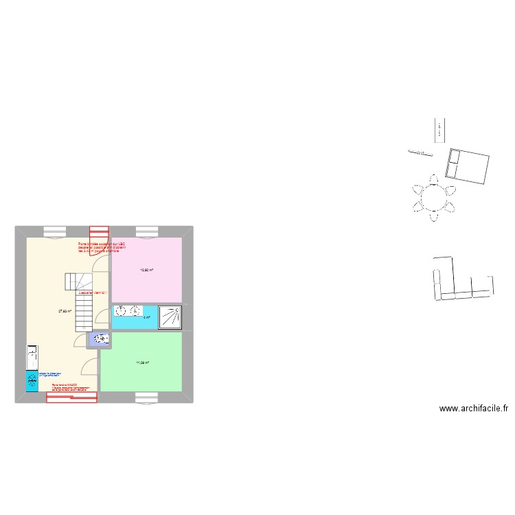 AchardCapeletteV4. Plan de 5 pièces et 54 m2