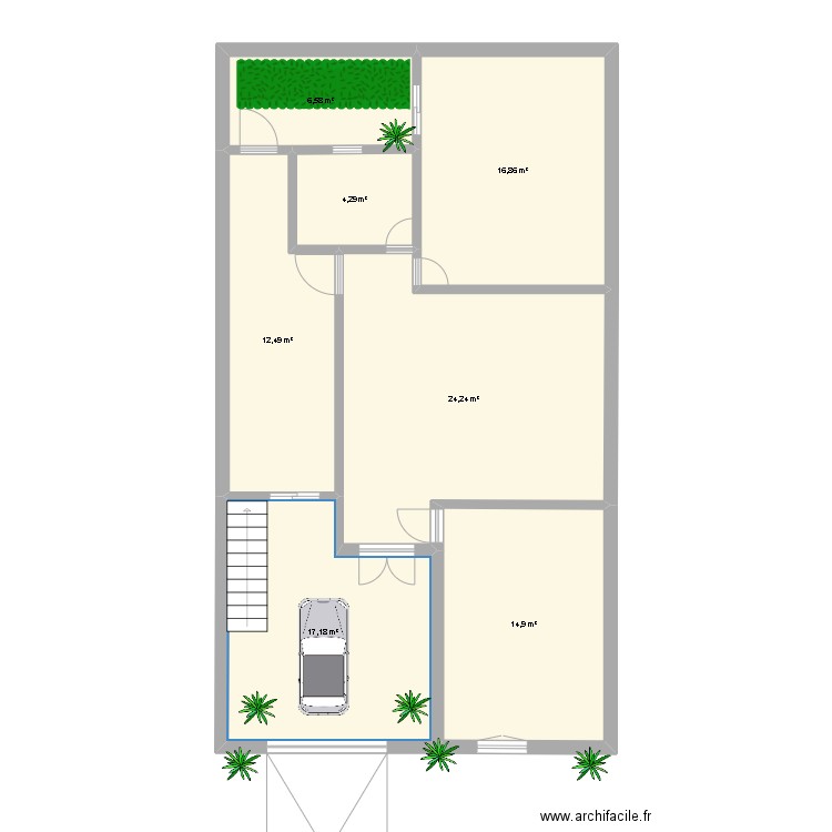 hamdi . Plan de 7 pièces et 97 m2