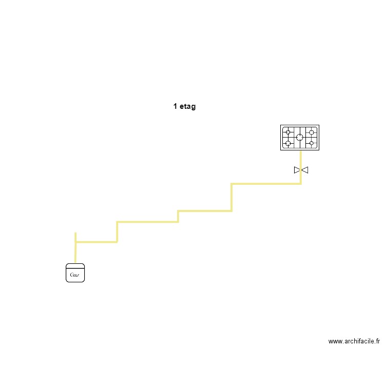 gaz ruman 1er etag. Plan de 0 pièce et 0 m2