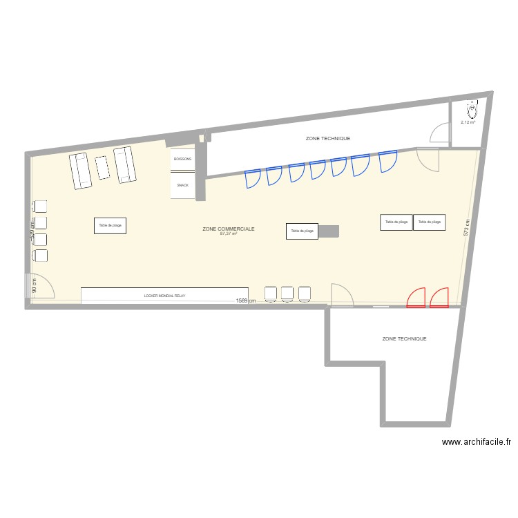 SQ METZ vide. Plan de 8 pièces et 235 m2