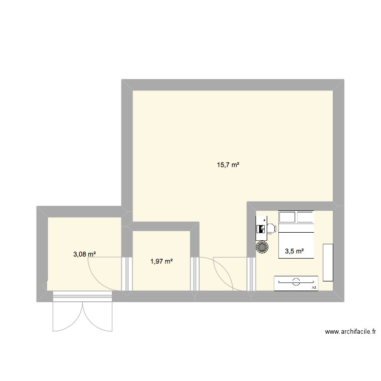 Une luxueuse maison. Plan de 4 pièces et 24 m2