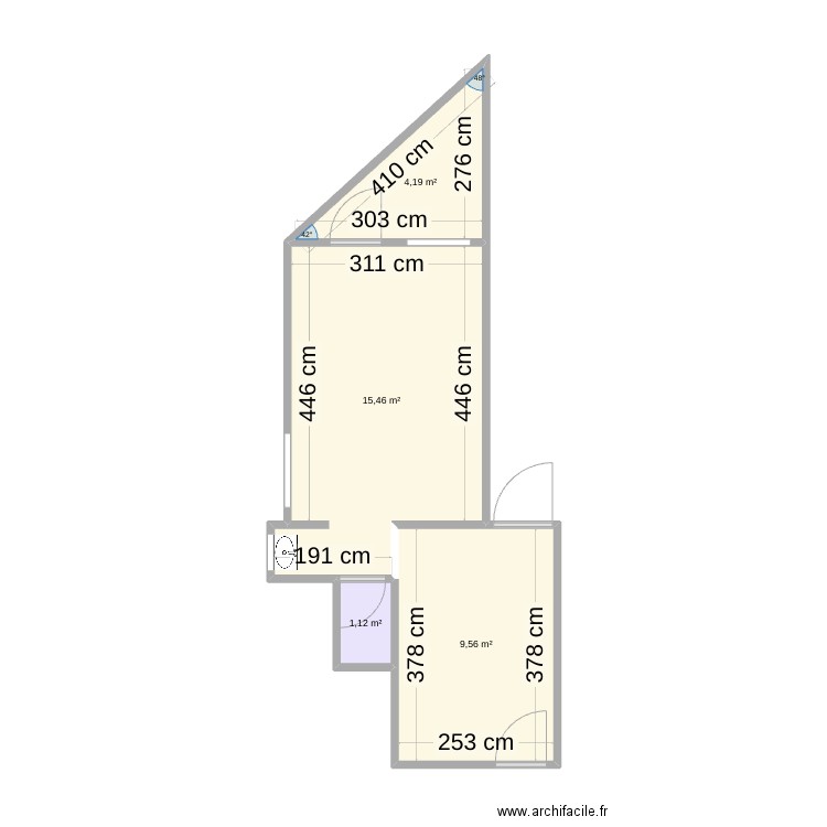 507 Av   local poubelle & vélo . Plan de 4 pièces et 30 m2