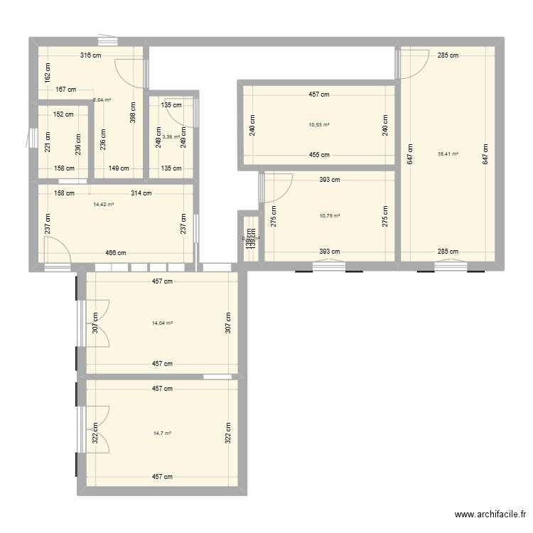 Maison angelo. Plan de 9 pièces et 96 m2