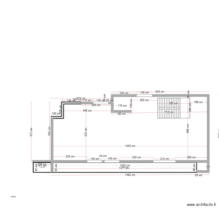 1 er mazurier dimanche. Plan de 2 pièces et 14 m2