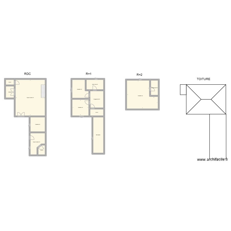 350602163. Plan de 14 pièces et 165 m2