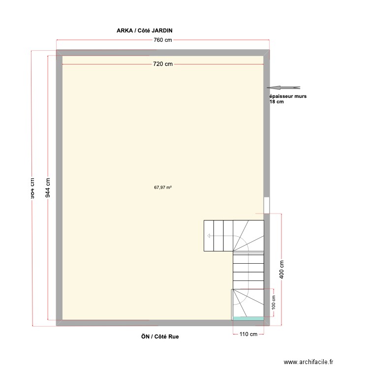 plancher ht de RDCH DRAVEIL 24 08 24. Plan de 1 pièce et 68 m2