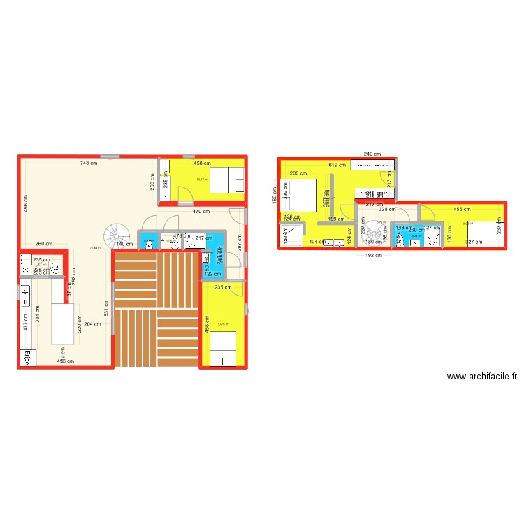 conteneur 3. Plan de 11 pièces et 143 m2