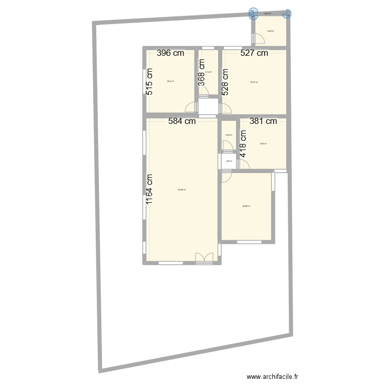 RADV3. Plan de 10 pièces et 172 m2