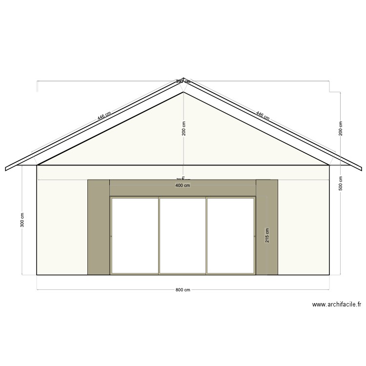 facade V1. Plan de 0 pièce et 0 m2