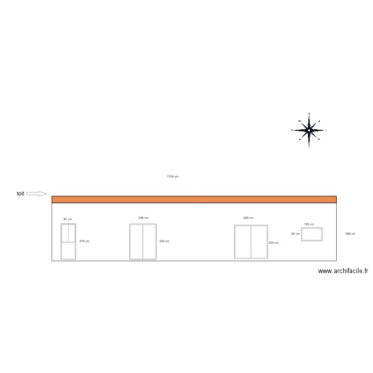 plan de coupe façade actuelle. Plan de 0 pièce et 0 m2