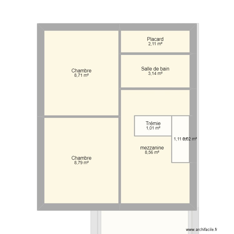 maubuibui. Plan de 13 pièces et 72 m2