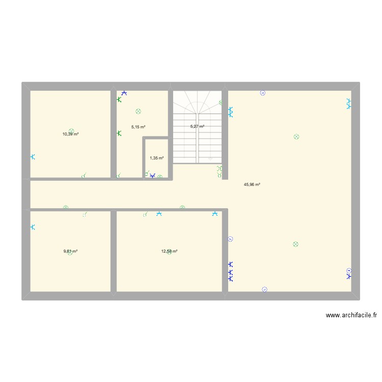 Maison. Plan de 11 pièces et 186 m2