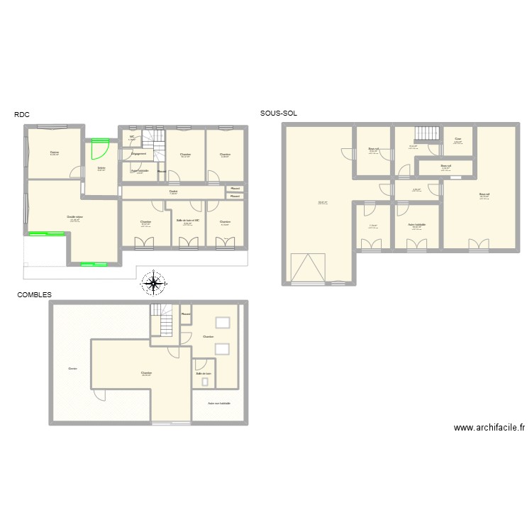 PELISSIER - Saint romain st clement. Plan de 31 pièces et 368 m2