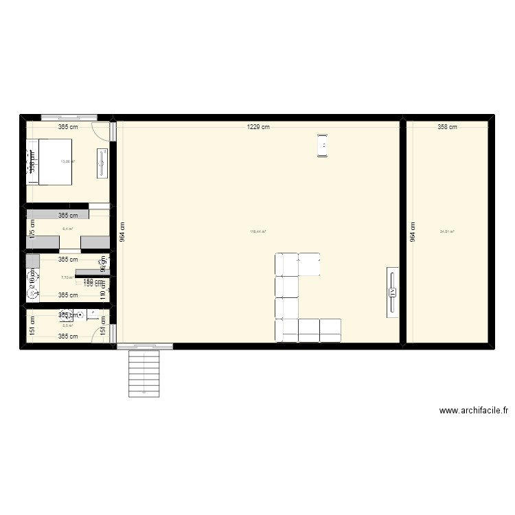 rangi1. Plan de 6 pièces et 186 m2