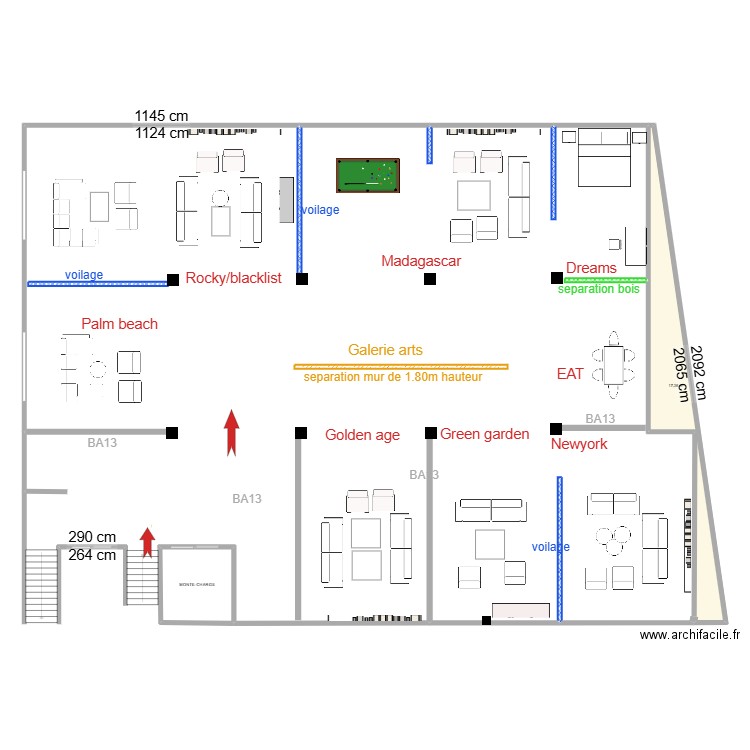 Plan Maarif 1er Etage   07 11 2024. Plan de 2 pièces et 26 m2