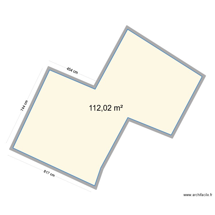 plan de masse. Plan de 1 pièce et 112 m2