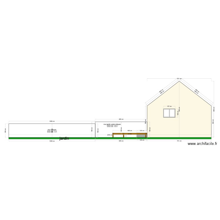 coupe jardin 2. Plan de 0 pièce et 0 m2