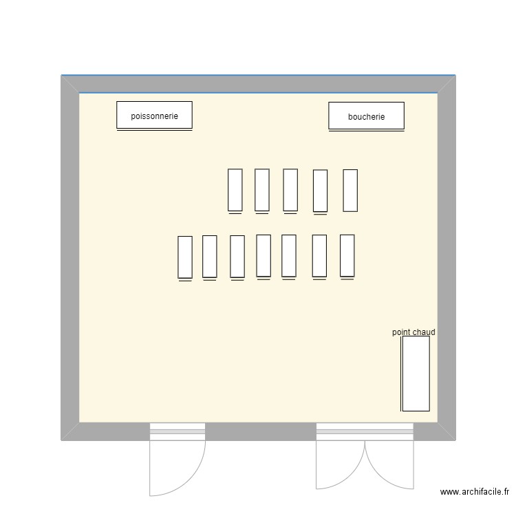 interm. Plan de 1 pièce et 25 m2