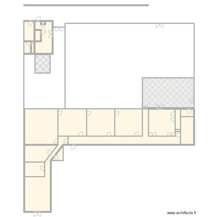 Ecole plan. Plan de 23 pièces et 729 m2