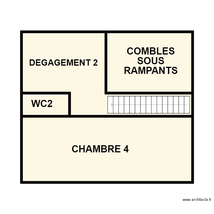 GELY1 ER BIS. Plan de 4 pièces et 53 m2