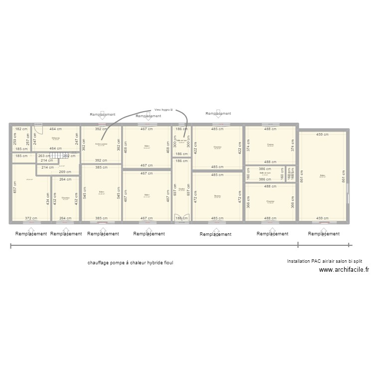 TARTAS. Plan de 24 pièces et 609 m2