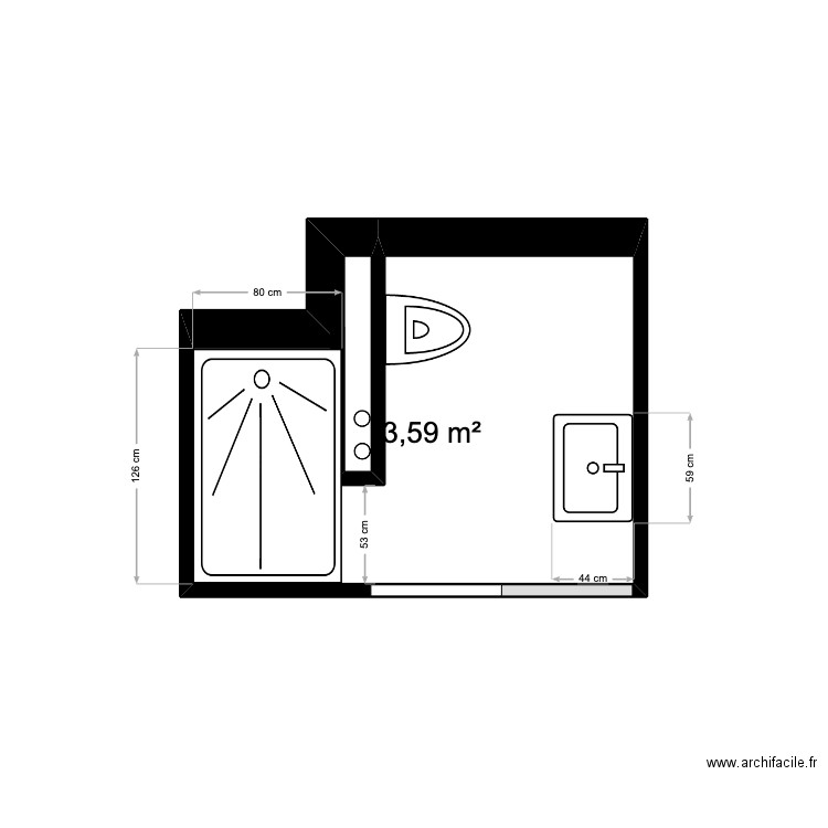 LAURA, BENJAMIN. Plan de 1 pièce et 4 m2