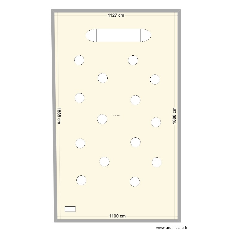 Plan de salle C&J. Plan de 1 pièce et 210 m2