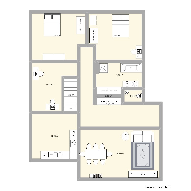 Maison balder. Plan de 10 pièces et 116 m2