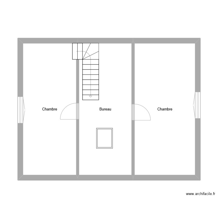 dede 1er Etage. Plan de 3 pièces et 54 m2