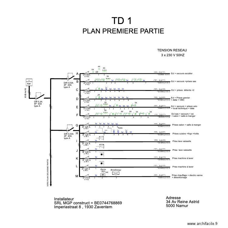 TABLEAU reine astrid  TD1 '. Plan de 0 pièce et 0 m2