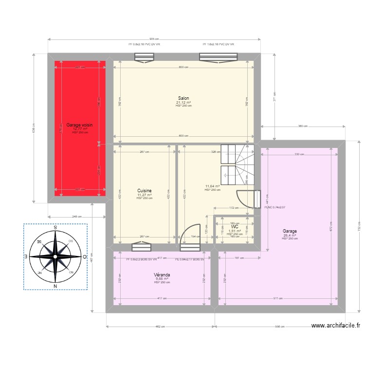 ML24013026 PINET Nicolas. Plan de 16 pièces et 170 m2