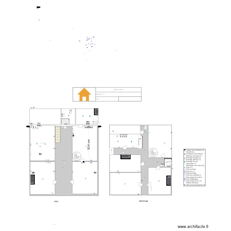 Plan électrique . Plan de 0 pièce et 0 m2