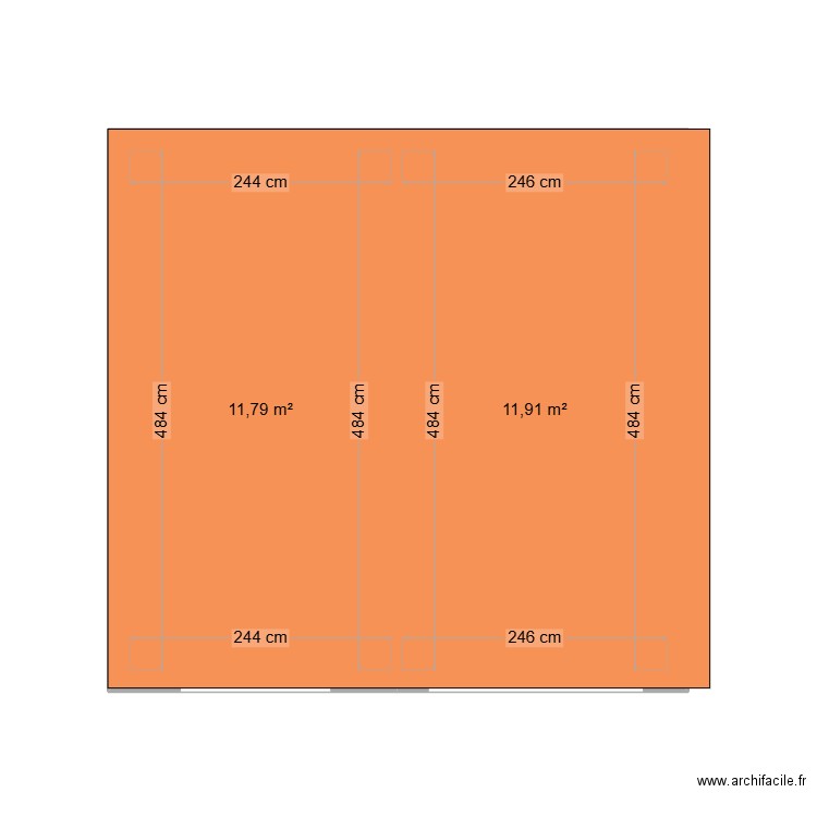 plan 1. Plan de 2 pièces et 24 m2