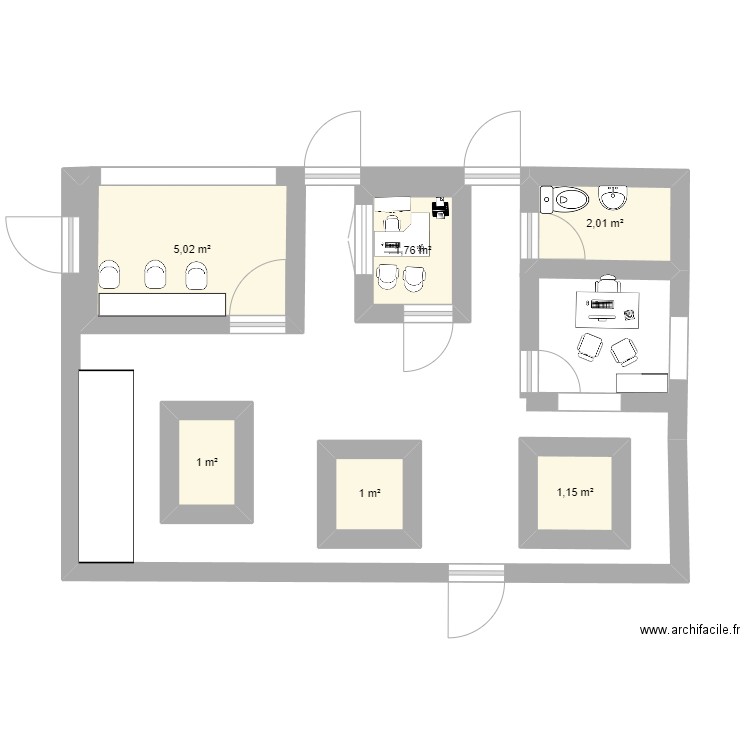 ACCUEIL3. Plan de 6 pièces et 12 m2