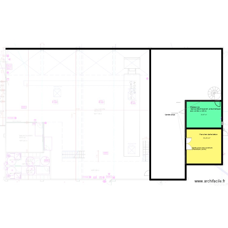 Aubagne atelier mécanique. Plan de 7 pièces et 488 m2