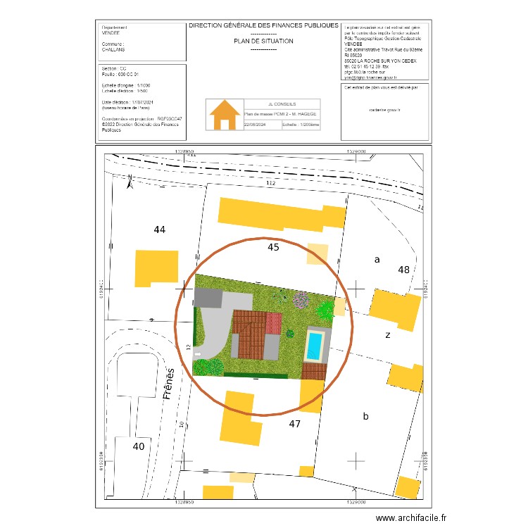 plan de masse Jordan 2 . Plan de 0 pièce et 0 m2