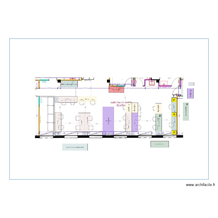 salle de fixe et mobible 2. Plan de 0 pièce et 0 m2