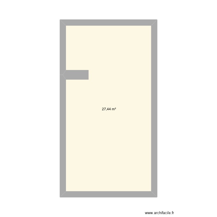 Garage. Plan de 1 pièce et 27 m2