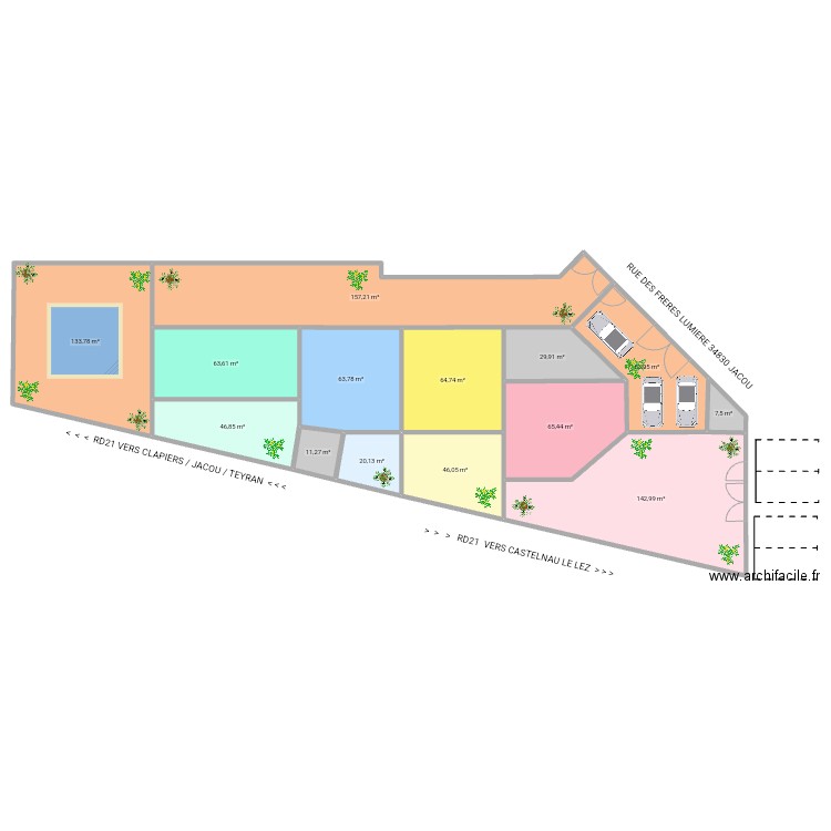 AK99 appart 141024C. Plan de 14 pièces et 917 m2