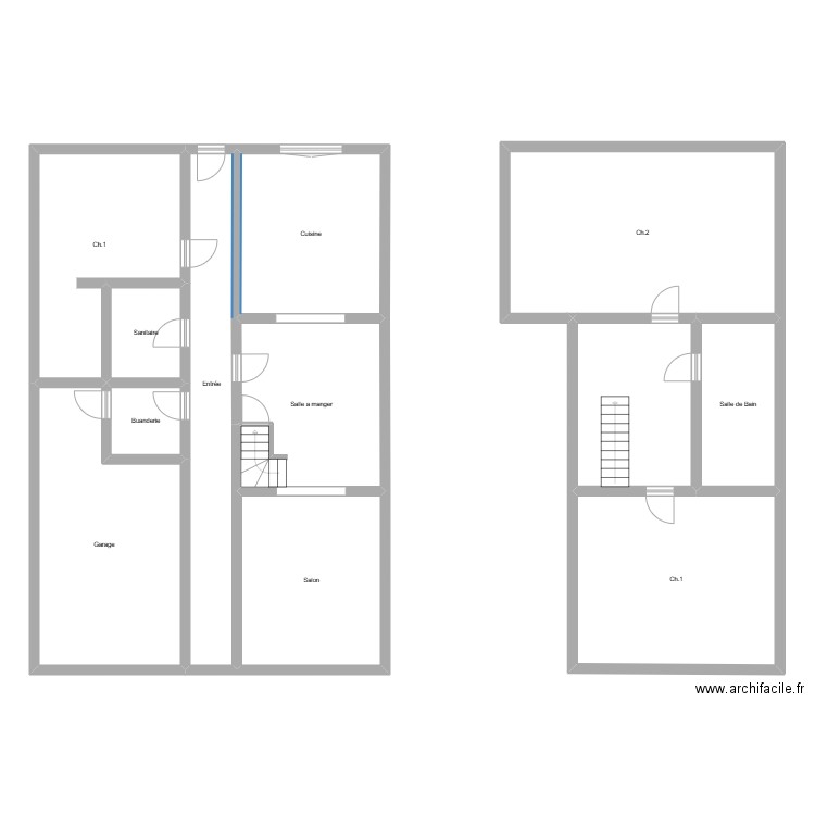 Rénov viller. Plan de 12 pièces et 222 m2