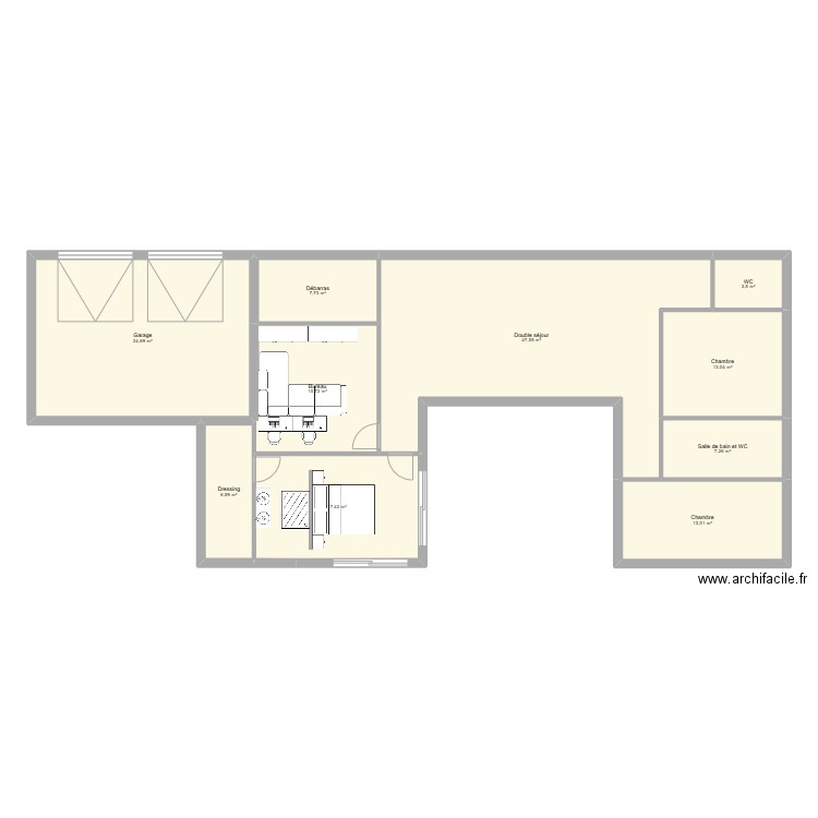 Maison v2. Plan de 10 pièces et 167 m2