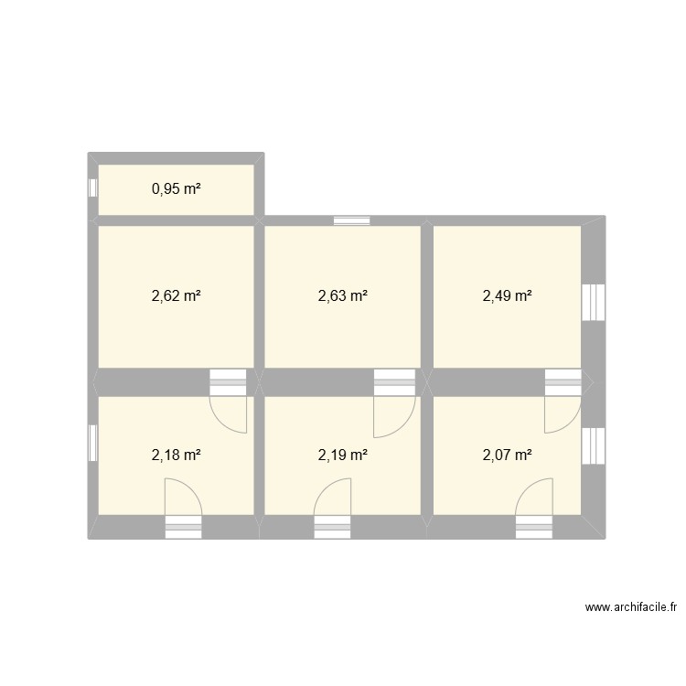 DIDIER. Plan de 7 pièces et 15 m2