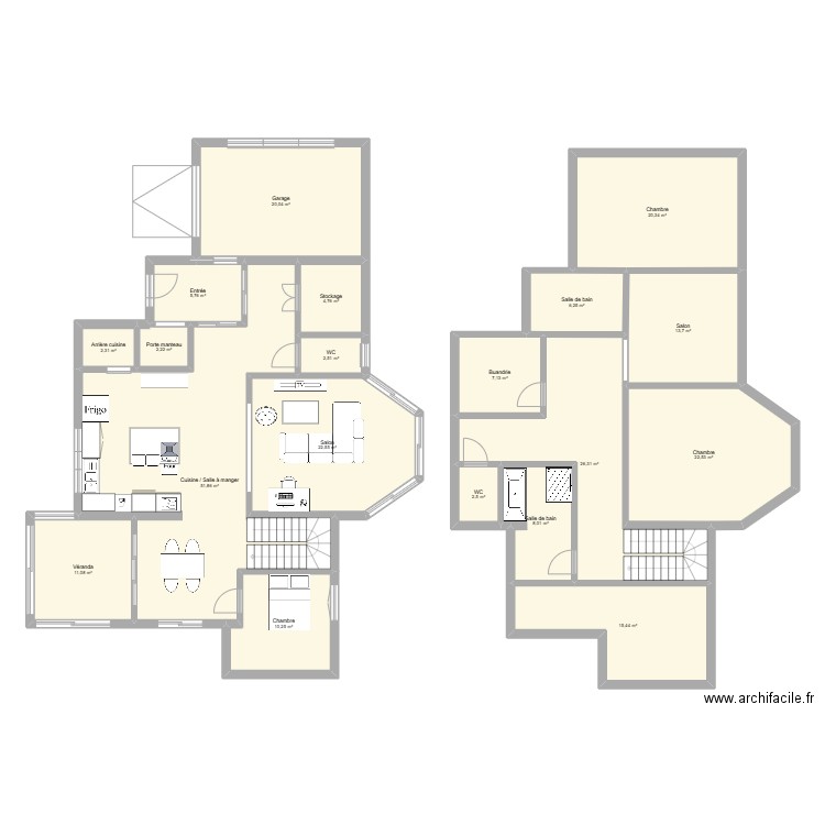 Ōrora Kayama. Plan de 19 pièces et 256 m2