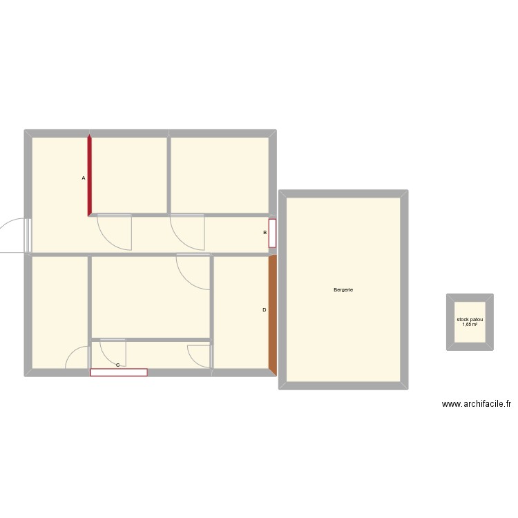 Bergerie_Kauwberg_à_modifier. Plan de 9 pièces et 94 m2