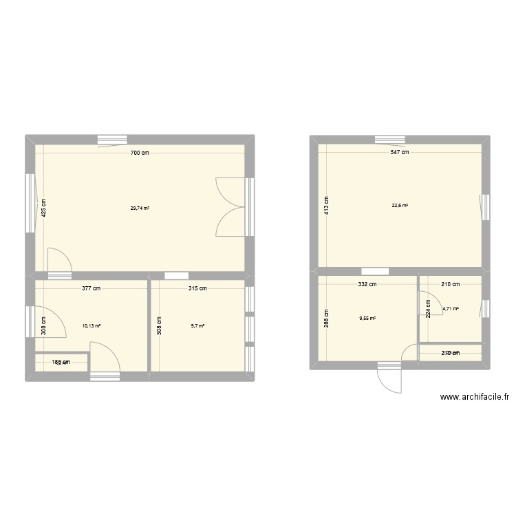 Maison actuelle. Plan de 8 pièces et 90 m2