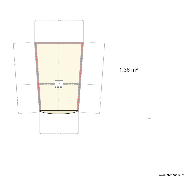 cockpit bateau. Plan de 2 pièces et 2 m2