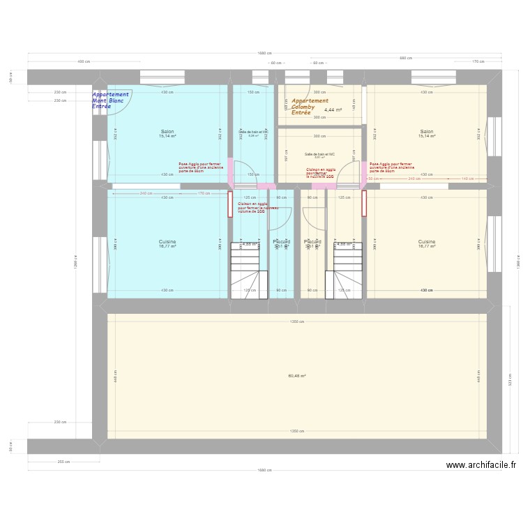 2024611 Projet Rénovation Sud Mury Maçonnerie. Plan de 25 pièces et 314 m2