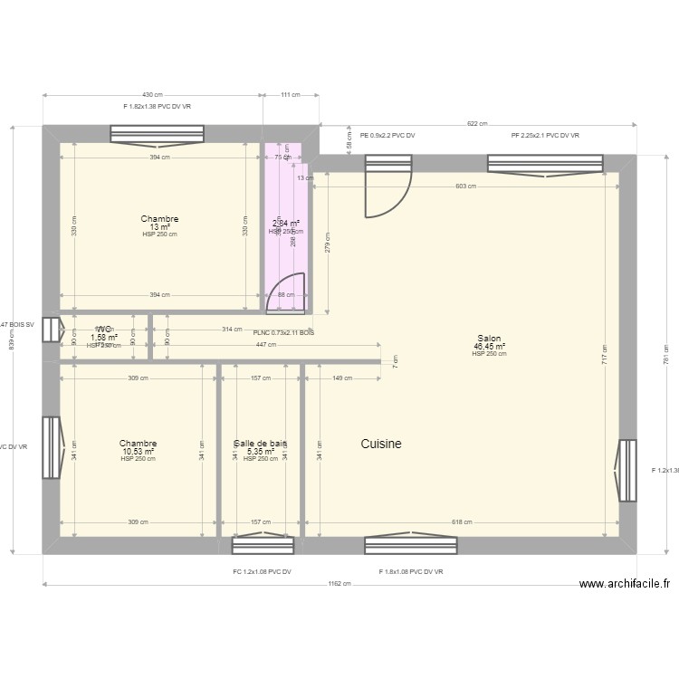 ML24014596 LAMY . Plan de 9 pièces et 160 m2