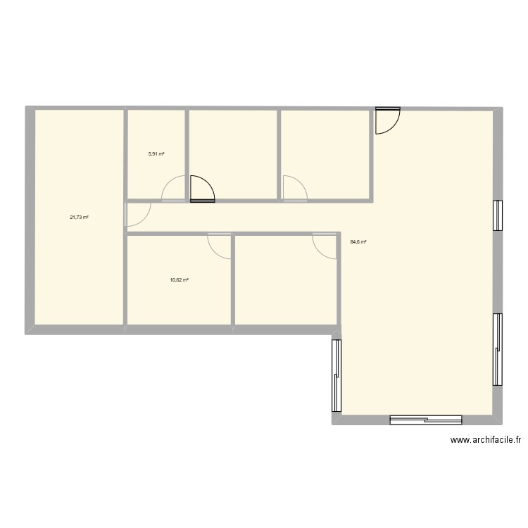 quiberville2. Plan de 4 pièces et 123 m2